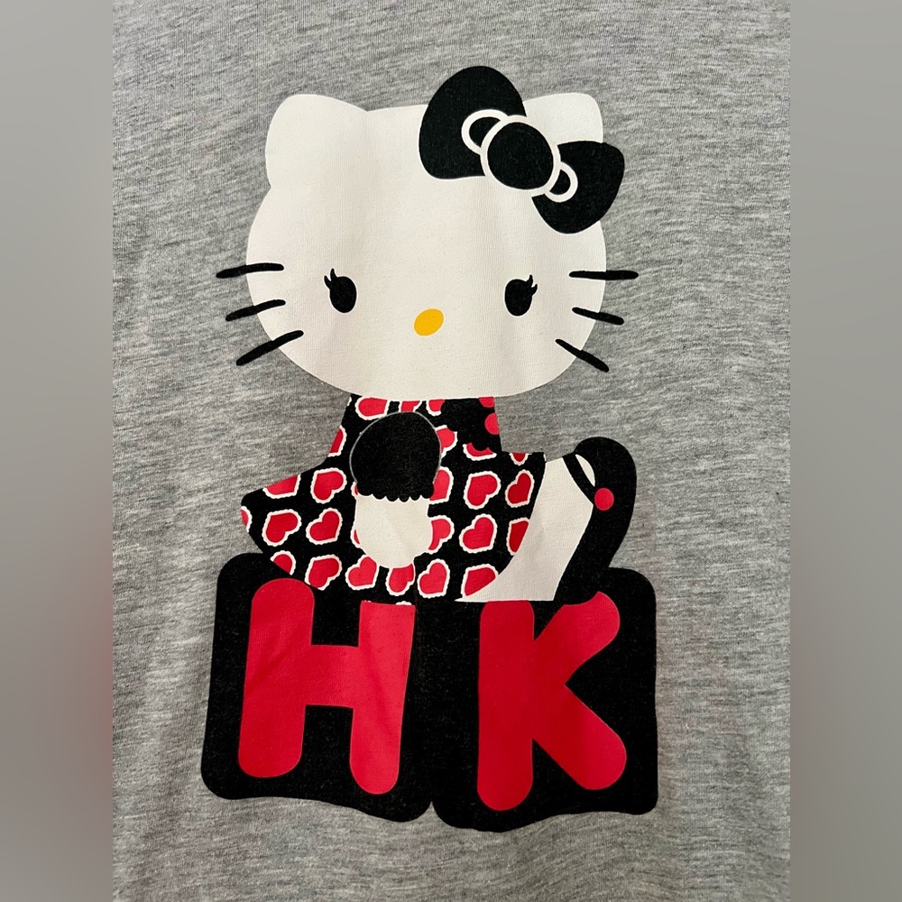 Hello Kitty Gray and Black Raglan Baseball Shirt - Picture 3 of 3
